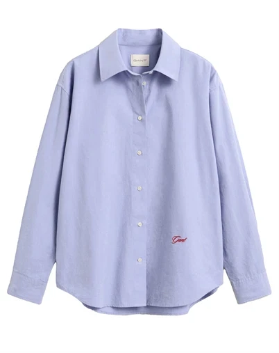 Gant - Relaxed Poplin Skjorte - Misty Lavender